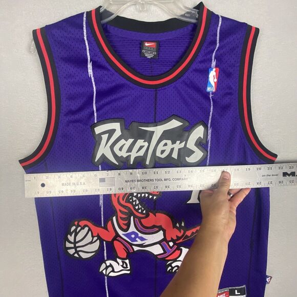 Vintage Tracy McGrady Toronto Raptors Stitched Nike Team Jersey Large +2 Length - Picture 4 of 7